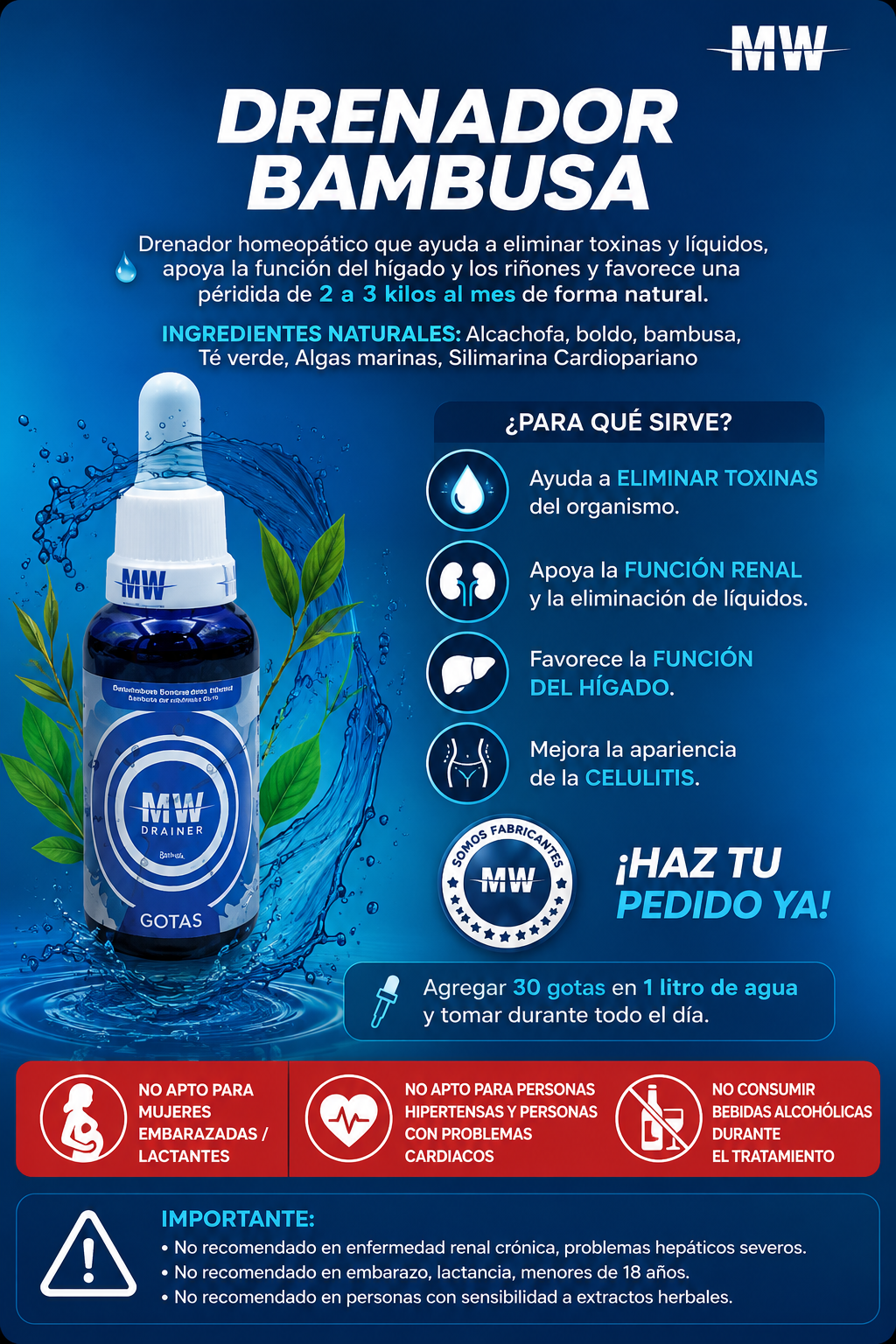 MW Drenador Bambusa Gotas