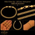 Pulso Chino 5gr 20.5cm 4mm Oro Italiano 18K - Jewelry NGC USA Services