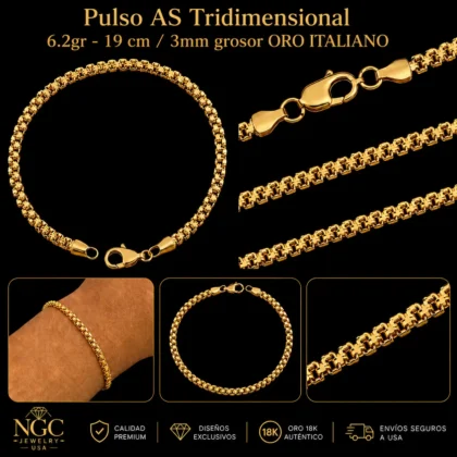 Pulso brazalete de oro para mujer - NGC Jewelry